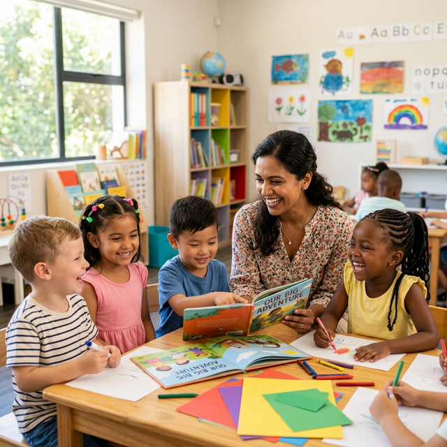 Teachers and students at SNP Kids Purnea campus